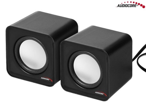 Głośniki Audiocore AC870B komputerowe 6W USB Silver&Black - 968714