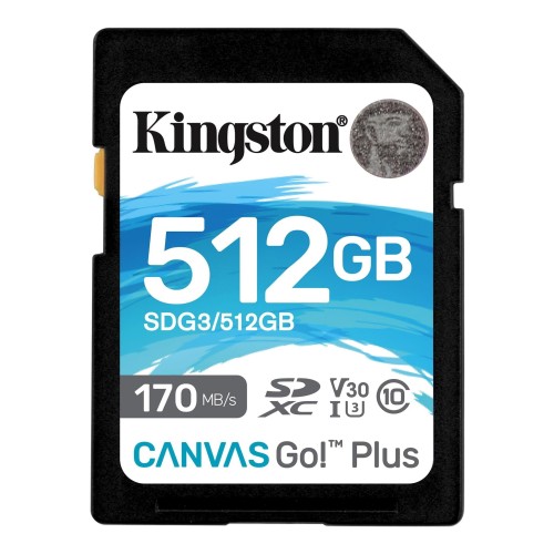 Karta pamięci Kingston SD Canvas Go! Plus 512GB UHS-I U3 V30 - 1391079