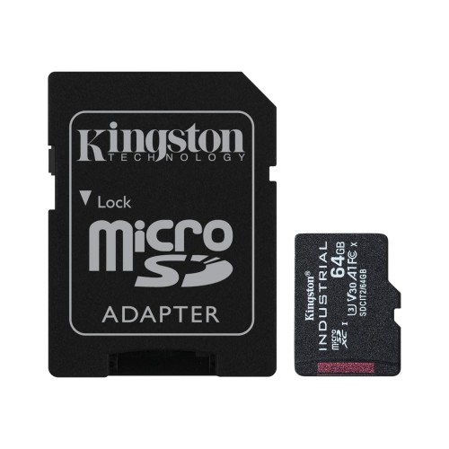 Karta pamięci Kingston Industrial microSD 64GB Class 10 UHS-I U3 + adapter - 1390985