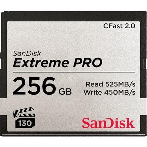 Karta pamięci Compactflash SanDisk Extreme PRO 256GB 525/450 MB/s CFAST 2.0 - 627089