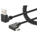 Kabel zasilajacy Manhattan USB-C/A 15W/3A do szybkiego bezpiecznego ładowania - 1526992