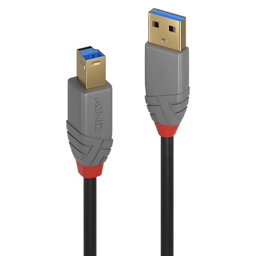 Kabel USB 3.0 LINDY Typ A to B Cable, Anthra Line 0,5m Black - 1378674