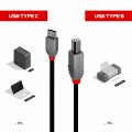 Kabel USB 2.0 LINDY Type C/B M/M Anthra Line 1m czarny - 1378707