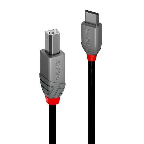 Kabel USB 2.0 LINDY Type C/B M/M Anthra Line 0,5m czarny - 1378708