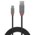 Kabel USB 2.0 LINDY Type A to Mini-B Cable, Anthra Line 3m Black - 1378662