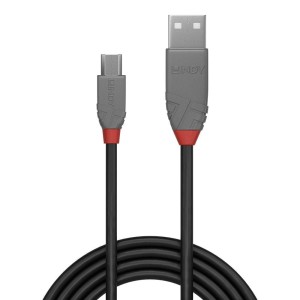Kabel USB 2.0 LINDY Type A to Micro-B Cable, Anthra Line 3m Black