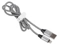 Kabel Tracer USB 2.0 iPhone AM - Lightning 1m czarno-srebrny - 1380414