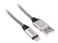 Kabel Tracer USB 2.0 iPhone AM - Lightning 1m czarno-srebrny - 973996
