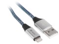 Kabel Tracer USB 2.0 iPhone AM - Lightning 1m czarno-niebieski - 973997