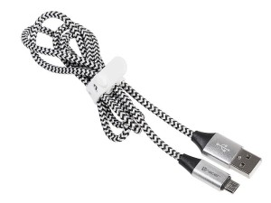 Kabel Tracer USB 2.0 AM - micro 1m czarno-srebrny