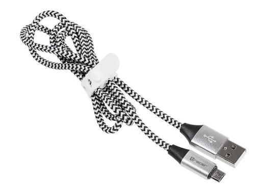 Kabel Tracer USB 2.0 AM - micro 1m czarno-srebrny - 1380411