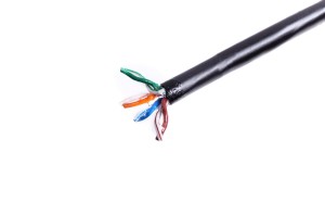 Kabel instalacyjny zewnętrzny żelowany DIGITUS kat.5e, U/UTP, AWG24/1, PE, 100m, czarny
