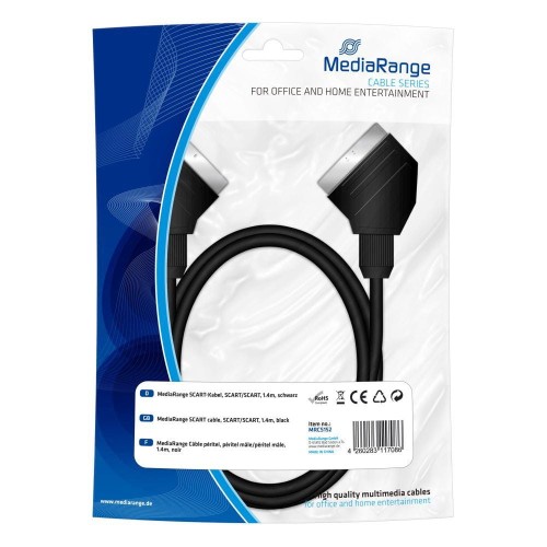 Kabel SCART MediaRange MRCS152 SCART/SCART, 1.4m, czarny - 973532