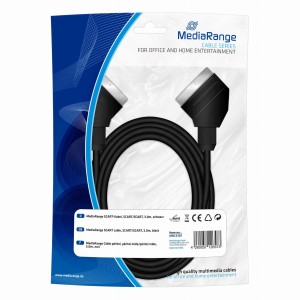 Kabel SCART MediaRange MRCS107 SCART/SCART, 3.0m, czarny