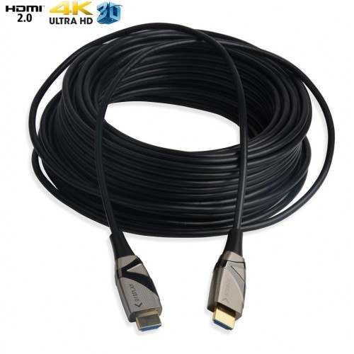 Kabel optyczny HDMI Techly HDMI-HDMI 2.0 M/M Ethernet 3D 4K, 50m, czarny - 1380138