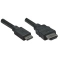 Kabel Manhattan HDMI / Mini HDMI 4K*30Hz 1.8m czarny - 1468157
