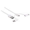 Kabel Manhattan 3w1 USB-A 2.0 / Lightning, USB-C, MicroUSB 1m biały - 1379102