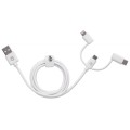 Kabel Manhattan 3w1 USB-A 2.0 / Lightning, USB-C, MicroUSB 1m biały - 1379105