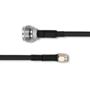 Kabel koncentryczny Qoltec RG58 | N żeński | RP-SMA męski | 1m