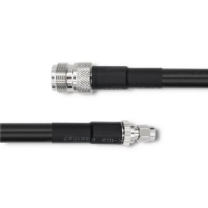 Kabel koncentryczny Qoltec LMR400 | N żeński | RP-SMA męski | 5m