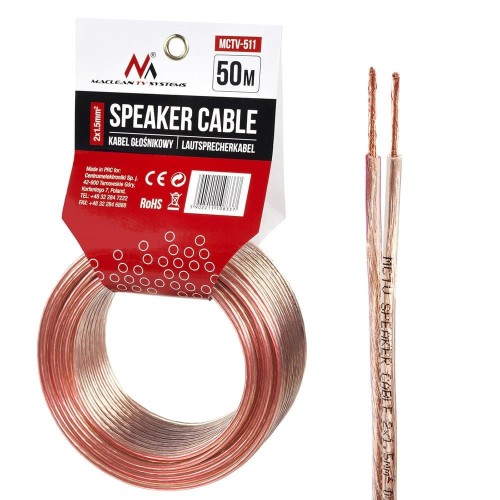 Kabel głośnikowy Maclean MCTV-511 2*1,5mm2 48*020CCA 50m - 973250