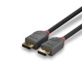 Kabel DisplayPort 1.4, LINDY Anthra Line 8K UHD M/M, czarny, 0.5m - 1378732
