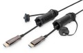 Kabel DIGITUS połączeniowy hybrydowy AOC IP68 wzmocniony HDMI 2.0 Premium High Speed 4K60Hz HDMI A/HDMI A M/M czarny 15m - 1526790