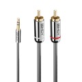 Kabel Audio/Video LINDY 2x RCA Plug/Jack plug 3.5mm, 2m, czarny - 1468125