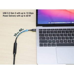 Kabel aktywny Manhattan USB-C 3.2 Gen2 M/M 8K*60Hz 3m czarny