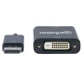 Kabel adapter Manhattan DisplayPort 1.2a / DVI-D 24+1 aktywny 0,23m - 1468196