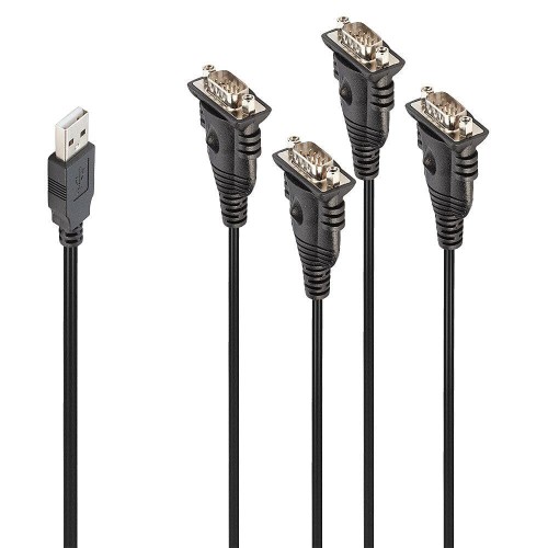 Kabel adapter LINDY USB 1.1 - 4x RS232  0,94m czarny - 1378791