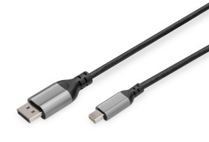 Kabel adapter DIGITUS PREMIUM miniDisplayPort - DisplayPort 8K 60Hz miniDP/DP M/M 2m