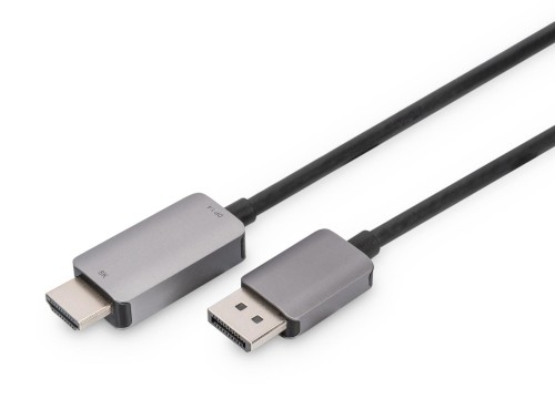 Kabel adapter DIGITUS PREMIUM DisplayPort - HDMI 8K 60Hz DP/HDMI M/M 1,8m - 1377575