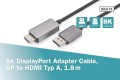 Kabel adapter DIGITUS PREMIUM DisplayPort - HDMI 8K 60Hz DP/HDMI M/M 1,8m - 1377578