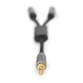 Kabel adapter audio splitter DIGITUS PREMIUM MiniJack 3,5mm /2x 3,5mm MiniJack M/Ż nylon 0,2m - 1377197