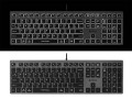 Klawiatura przewodowa A4Tech FSTYLER FX60H (White Backlit) czarno-grafitowa - 1492144