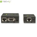 Extender VGA Techly po kablu Cat.5/5e/6 1x1, czarny - 683344