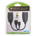 Extender Przedłużacz Techly USB do 50m po kablu sieciowym RJ45 - 1380170