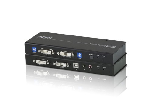 Extender KVM ATEN Dual View DVI/USB/AUDIO CE604 (CE604-AT-G) 60m - 1048555