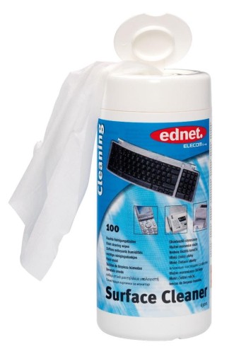Chusteczki uniwersalne Ednet do czyszczenia szkła, metalu i plastiku 100szt - 975497