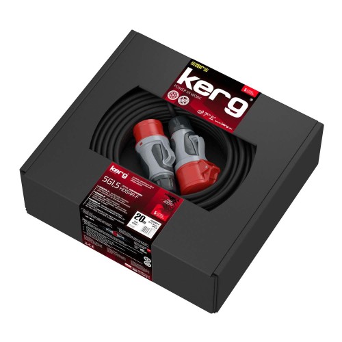 Przedłużacz siłowy KERG W2253 20m 5×1,5mm2 H05RR-F 400V czarny - 1385374