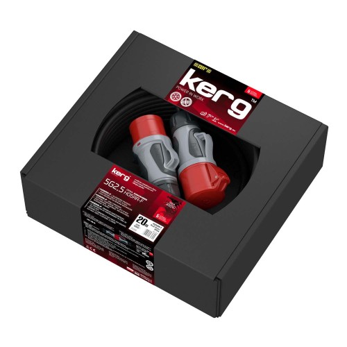 Przedłużacz siłowy KERG W2250 20m 5×2,5mm2 H05RR-F 400V czarny - 1385373