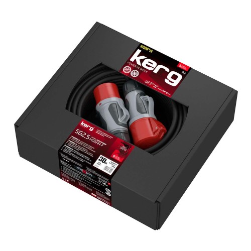 Przedłużacz siłowy KERG W2249 30m 5×2,5mm2 H05RR-F 400V czarny - 1385379