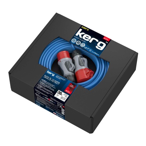 Przedłużacz siłowy KERG W2150 30m 5×1,5mm2 H07BQ-F 400V niebieski - 1385376
