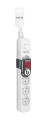 Przedłużacz KERG z wyłącznikiem M02399 5-gniazdowy ,1,5m 3×1,0mm2 H05VV-F 10A/250V biały - 1334922