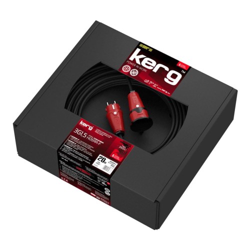 Przedłużacz KERG W2230 20m 3×1,5mm2 H05RR-F 250V czarny - 1385372