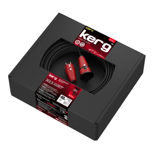 Przedłużacz KERG W2226 40m 3×1,5mm2 H05RR-F 250V czarny - 1385382