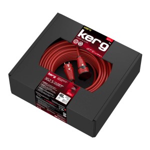 Przedłużacz KERG W2202 40m 3×2,5mm2 H05RR-F 250V czerwony
