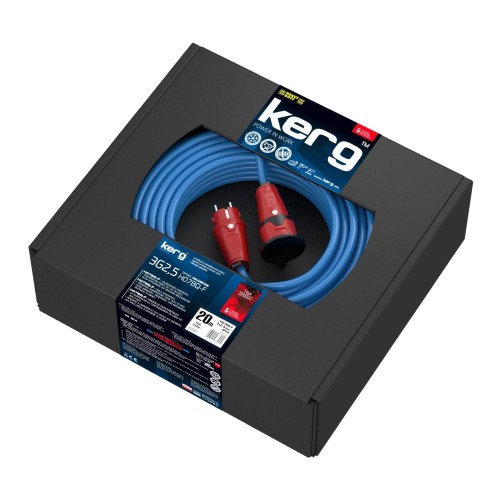 Przedłużacz KERG W2155 20m 3×2,5mm2 H07BQ-F 250V niebieski - 1321234