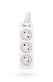 Przedłużacz KERG M02389 3-gniazdowy 5m 3×1,5mm2 H05VV-F 16A/250V biały - 1334901